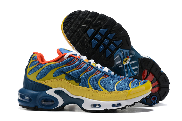 Men Nike Air Max PLUS Blue Yellow Red White